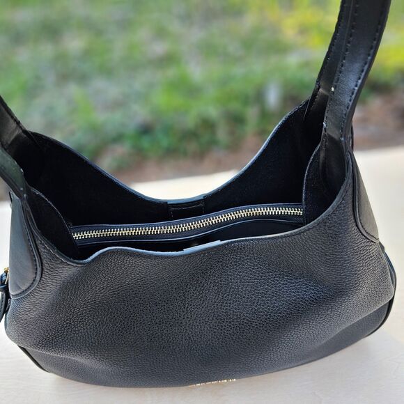 Michael Kors Kelsey Black Pebbled Leather Shoulder Bag, Pre-owned - Picture 5 of 10